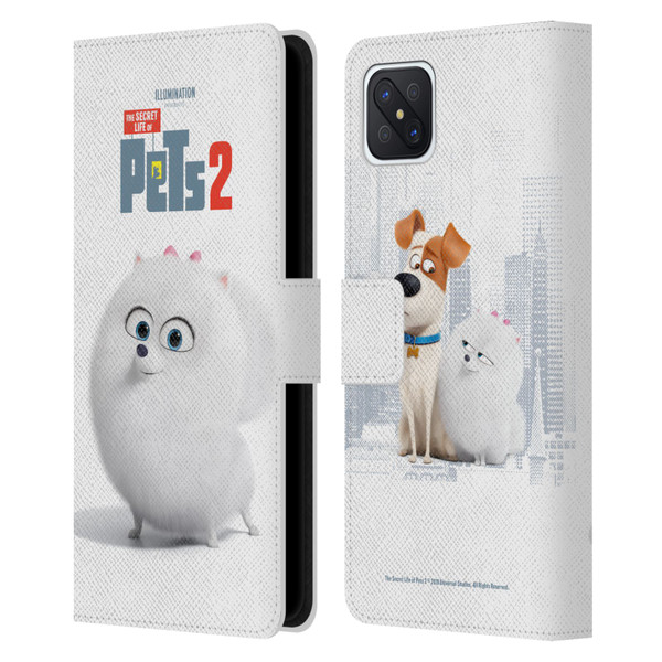 The Secret Life of Pets 2 Character Posters Gidget Pomeranian Dog Leather Book Wallet Case Cover For OPPO Reno4 Z 5G