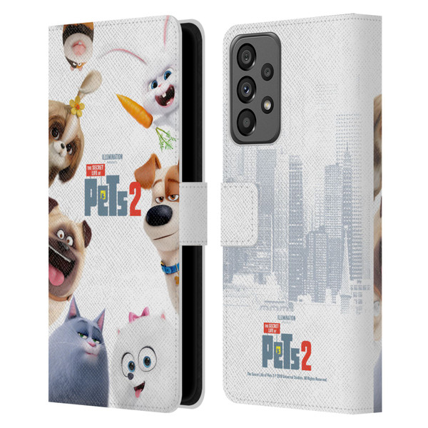 The Secret Life of Pets 2 Character Posters Group Leather Book Wallet Case Cover For Samsung Galaxy A73 5G (2022)