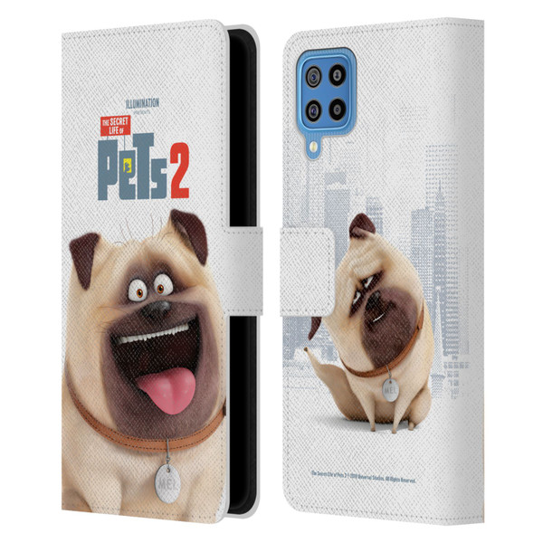 The Secret Life of Pets 2 Character Posters Mel Pug Dog Leather Book Wallet Case Cover For Samsung Galaxy F22 (2021)
