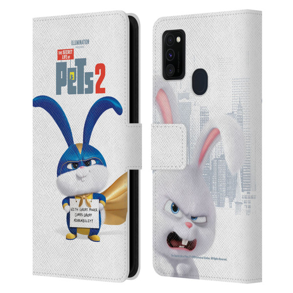 The Secret Life of Pets 2 Character Posters Snowball Rabbit Bunny Leather Book Wallet Case Cover For Samsung Galaxy M30s (2019)/M21 (2020)