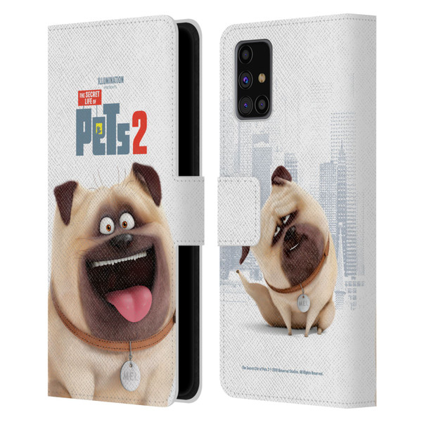 The Secret Life of Pets 2 Character Posters Mel Pug Dog Leather Book Wallet Case Cover For Samsung Galaxy M31s (2020)