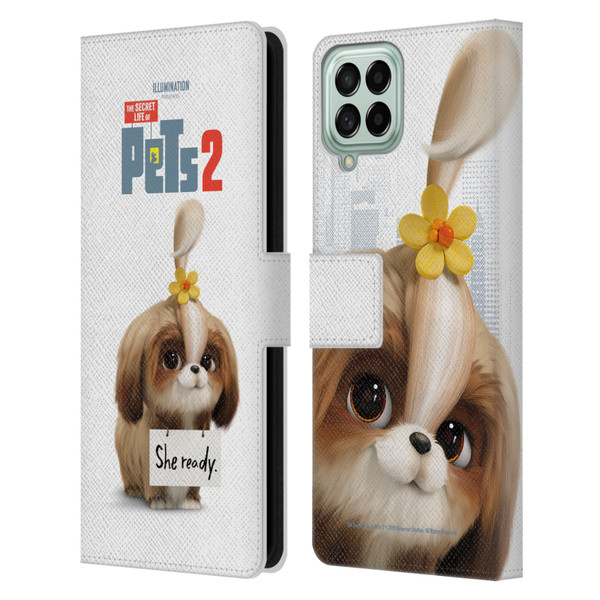 The Secret Life of Pets 2 Character Posters Daisy Shi Tzu Dog Leather Book Wallet Case Cover For Samsung Galaxy M33 (2022)