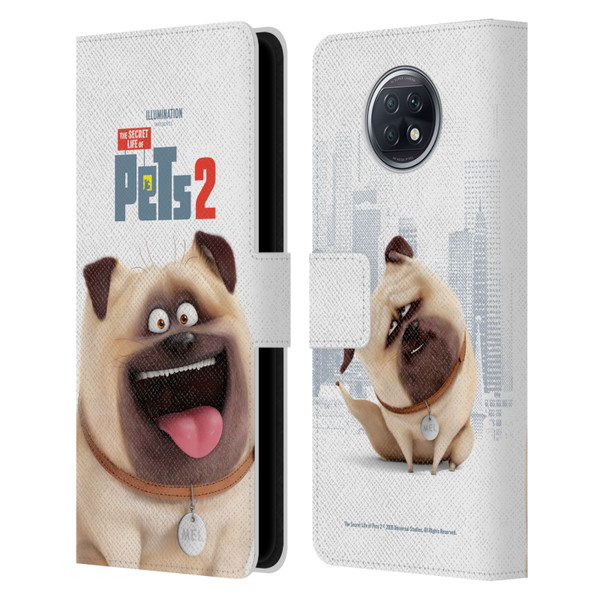The Secret Life of Pets 2 Character Posters Mel Pug Dog Leather Book Wallet Case Cover For Xiaomi Redmi Note 9T 5G