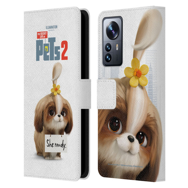 The Secret Life of Pets 2 Character Posters Daisy Shi Tzu Dog Leather Book Wallet Case Cover For Xiaomi 12 Pro