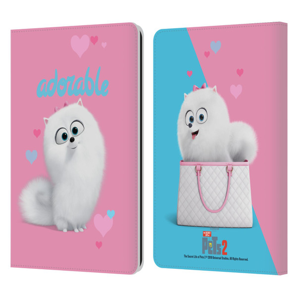 The Secret Life of Pets 2 II For Pet's Sake Gidget Pomeranian Dog Leather Book Wallet Case Cover For Amazon Kindle Paperwhite 1 / 2 / 3