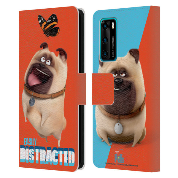 The Secret Life of Pets 2 II For Pet's Sake Mel Pug Dog Butterfly Leather Book Wallet Case Cover For Huawei P40 5G