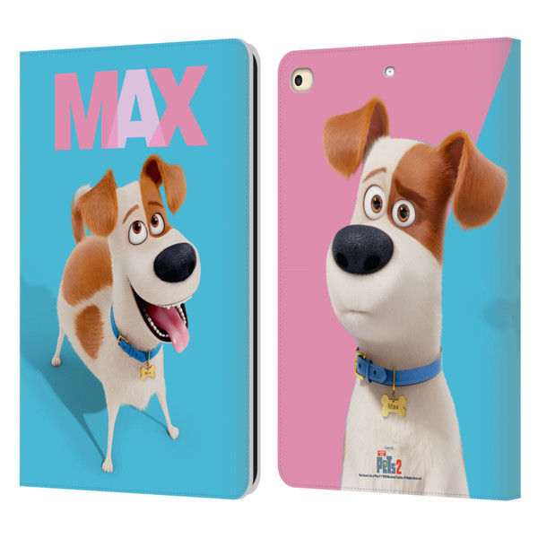 The Secret Life of Pets 2 II For Pet's Sake Max Dog Leather Book Wallet Case Cover For Apple iPad 9.7 2017 / iPad 9.7 2018