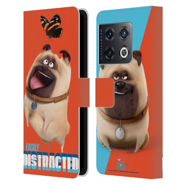 The Secret Life of Pets 2 II For Pet's Sake Mel Pug Dog Butterfly Leather Book Wallet Case Cover For OnePlus 10 Pro