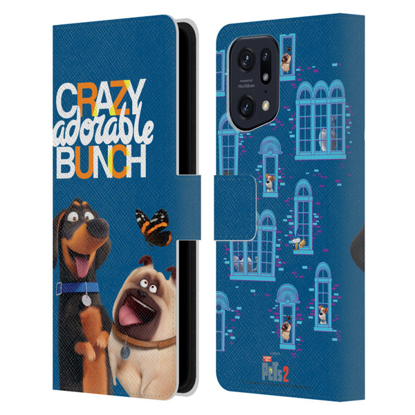 The Secret Life of Pets 2 II For Pet's Sake Group Leather Book Wallet Case Cover For OPPO Find X5
