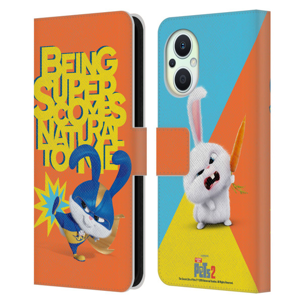 The Secret Life of Pets 2 II For Pet's Sake Snowball Rabbit Bunny Costume Leather Book Wallet Case Cover For OPPO Reno8 Lite