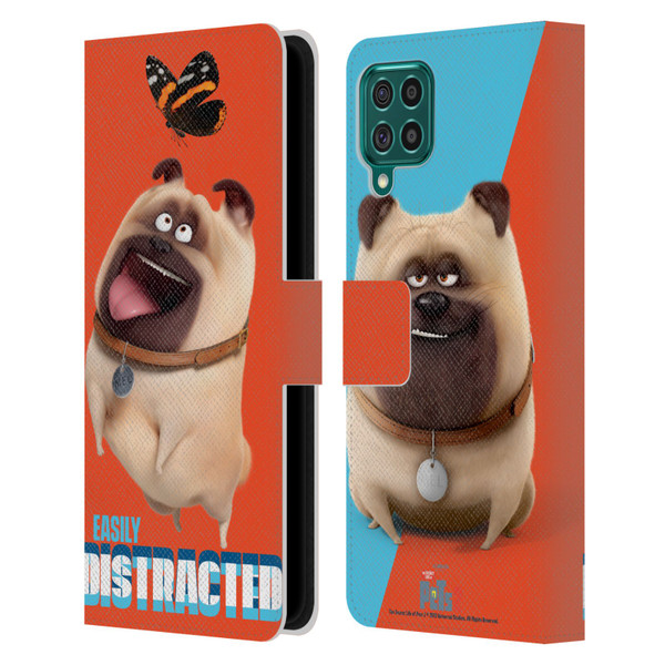 The Secret Life of Pets 2 II For Pet's Sake Mel Pug Dog Butterfly Leather Book Wallet Case Cover For Samsung Galaxy F62 (2021)