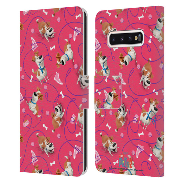 The Secret Life of Pets 2 II For Pet's Sake Max Dog Pattern 2 Leather Book Wallet Case Cover For Samsung Galaxy S10