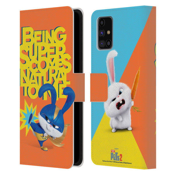 The Secret Life of Pets 2 II For Pet's Sake Snowball Rabbit Bunny Costume Leather Book Wallet Case Cover For Samsung Galaxy M31s (2020)