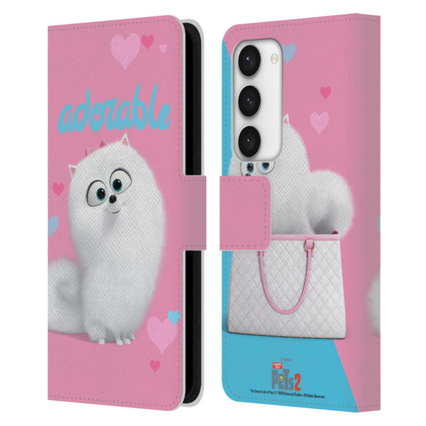 The Secret Life of Pets 2 II For Pet's Sake Gidget Pomeranian Dog Leather Book Wallet Case Cover For Samsung Galaxy S23 5G