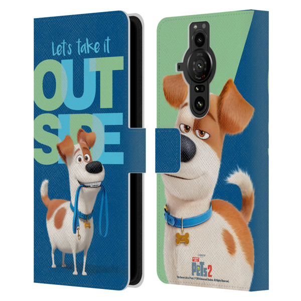 The Secret Life of Pets 2 II For Pet's Sake Max Dog Leash Leather Book Wallet Case Cover For Sony Xperia Pro-I