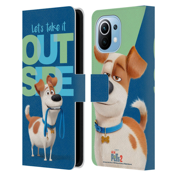 The Secret Life of Pets 2 II For Pet's Sake Max Dog Leash Leather Book Wallet Case Cover For Xiaomi Mi 11