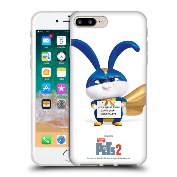 The Secret Life of Pets 2 Character Posters Snowball Rabbit Bunny Soft Gel Case for Apple iPhone 7 Plus / iPhone 8 Plus