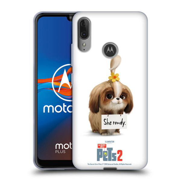 The Secret Life of Pets 2 Character Posters Daisy Shi Tzu Dog Soft Gel Case for Motorola Moto E6 Plus