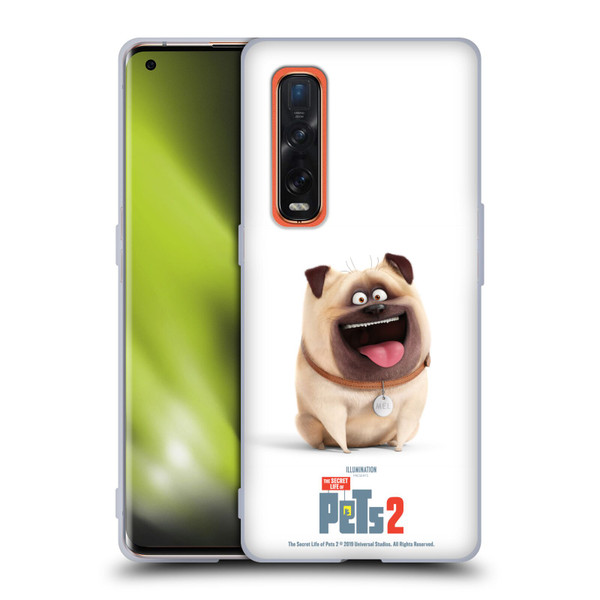 The Secret Life of Pets 2 Character Posters Mel Pug Dog Soft Gel Case for OPPO Find X2 Pro 5G