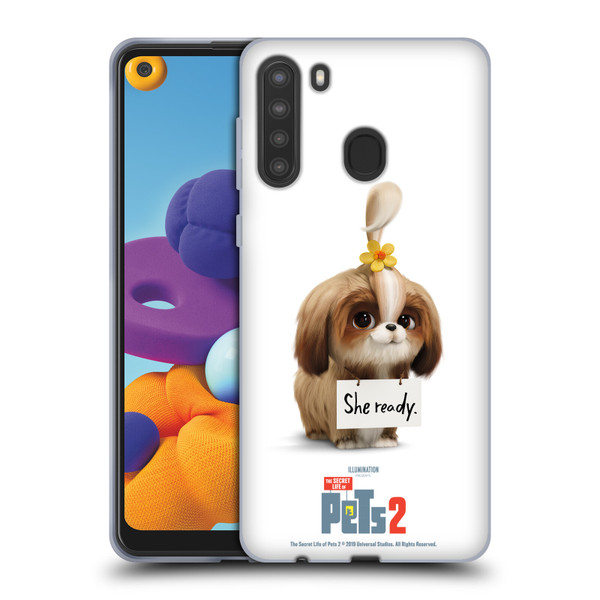 The Secret Life of Pets 2 Character Posters Daisy Shi Tzu Dog Soft Gel Case for Samsung Galaxy A21 (2020)