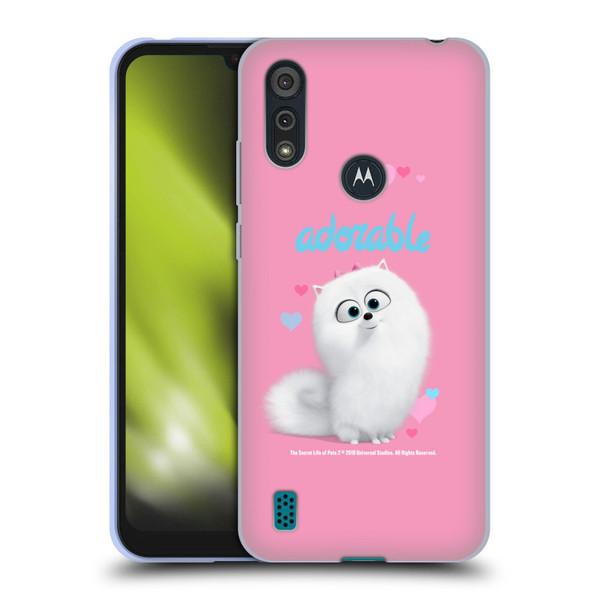 The Secret Life of Pets 2 II For Pet's Sake Gidget Pomeranian Dog Soft Gel Case for Motorola Moto E6s (2020)