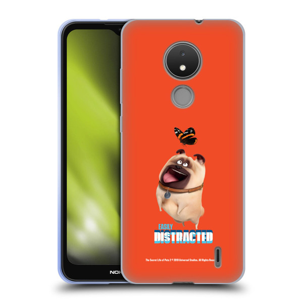 The Secret Life of Pets 2 II For Pet's Sake Mel Pug Dog Butterfly Soft Gel Case for Nokia C21