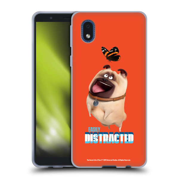 The Secret Life of Pets 2 II For Pet's Sake Mel Pug Dog Butterfly Soft Gel Case for Samsung Galaxy A01 Core (2020)