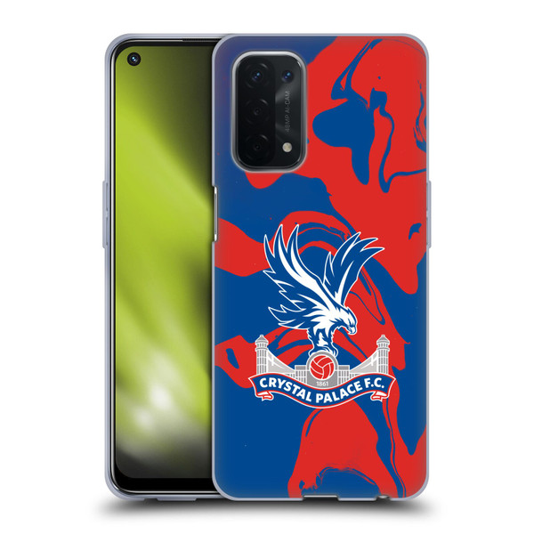 Crystal Palace FC Crest Red And Blue Marble Soft Gel Case for OPPO A54 5G