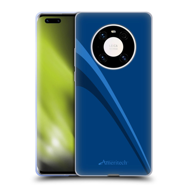 Ameritech Graphics Blue Mono Lines Soft Gel Case for Huawei Mate 40 Pro 5G