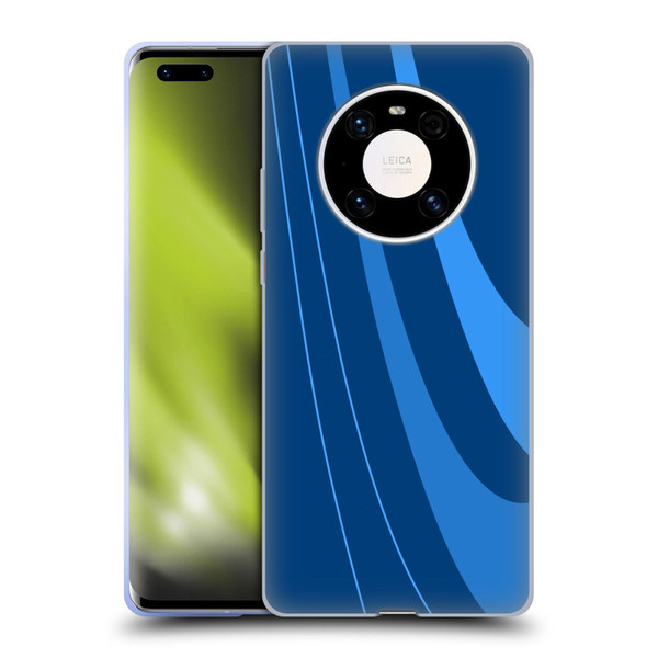 Ameritech Graphics Blue Mono Swirl Soft Gel Case for Huawei Mate 40 Pro 5G