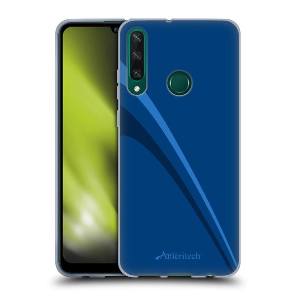 Ameritech Graphics Blue Mono Lines Soft Gel Case for Huawei Y6p