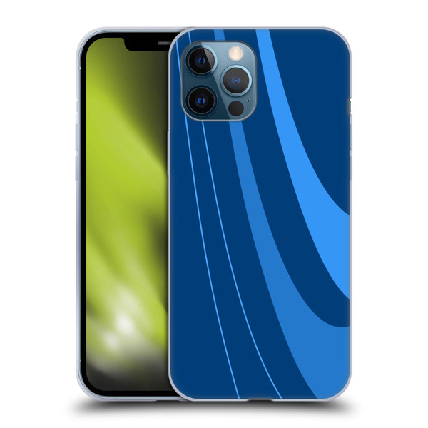 Ameritech Graphics Blue Mono Swirl Soft Gel Case for Apple iPhone 12 Pro Max