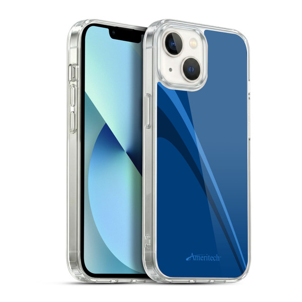 Ameritech Graphics Blue Mono Lines Soft Gel Case for Apple iPhone 13
