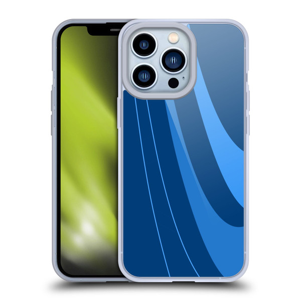 Ameritech Graphics Blue Mono Swirl Soft Gel Case for Apple iPhone 13 Pro