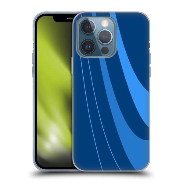 Ameritech Graphics Blue Mono Swirl Soft Gel Case for Apple iPhone 13 Pro
