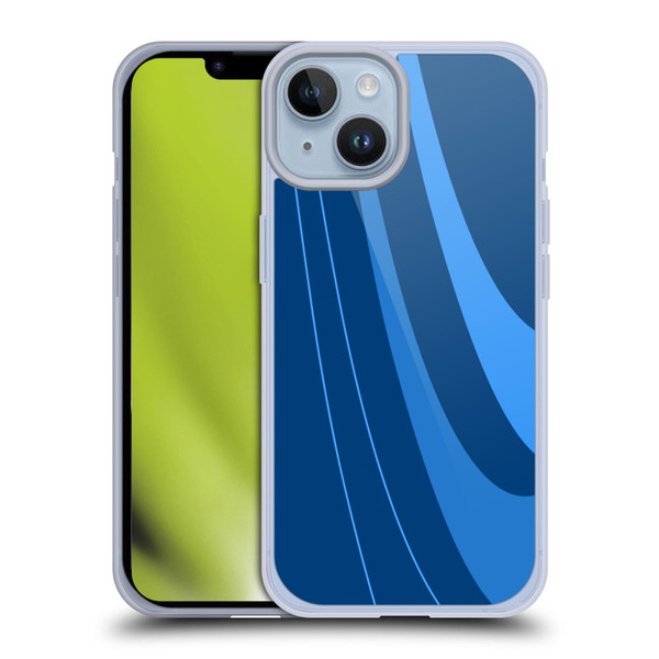 Ameritech Graphics Blue Mono Swirl Soft Gel Case for Apple iPhone 14