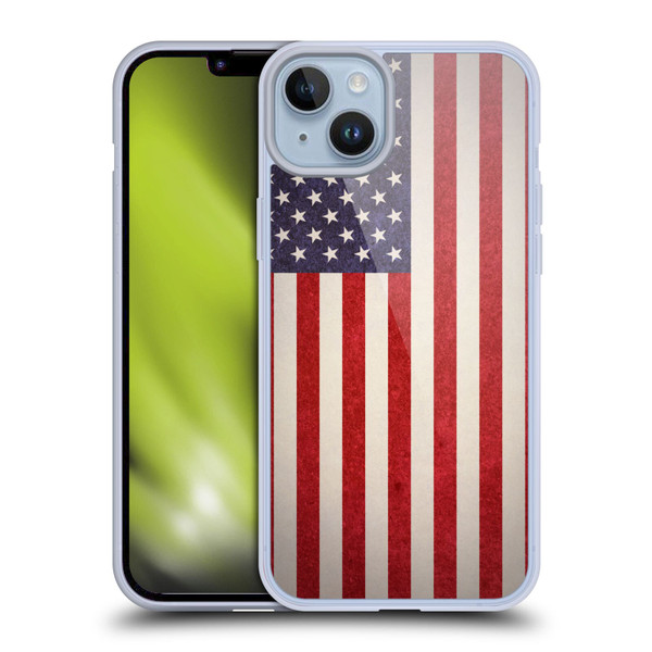 Ameritech Graphics American Flag Soft Gel Case for Apple iPhone 14 Plus