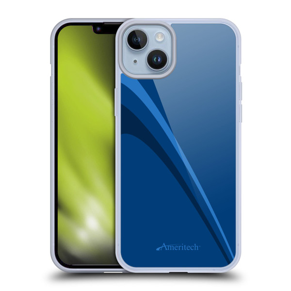 Ameritech Graphics Blue Mono Lines Soft Gel Case for Apple iPhone 14 Plus