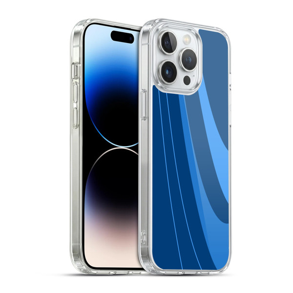 Ameritech Graphics Blue Mono Swirl Soft Gel Case for Apple iPhone 14 Pro Max & MagSafe