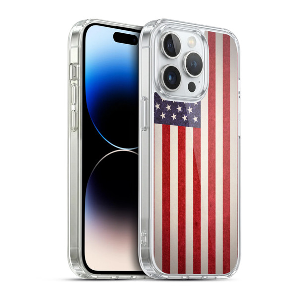 Ameritech Graphics American Flag Soft Gel Case for Apple iPhone 14 Pro & MagSafe