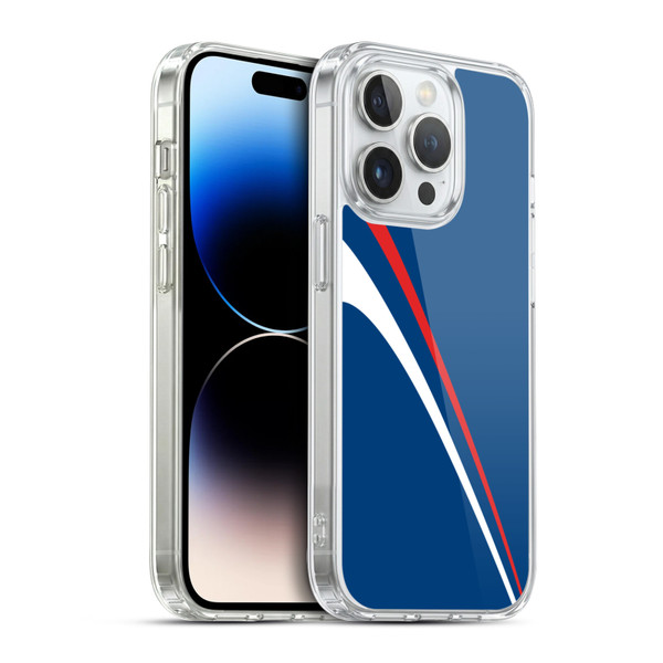 Ameritech Graphics Red And White Lines Soft Gel Case for Apple iPhone 14 Pro & MagSafe