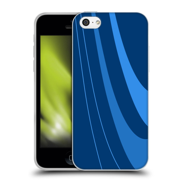 Ameritech Graphics Blue Mono Swirl Soft Gel Case for Apple iPhone 5c