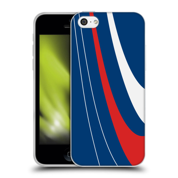 Ameritech Graphics Red And White Swirl Soft Gel Case for Apple iPhone 5c