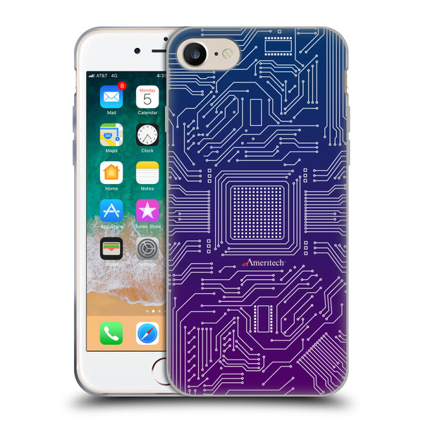 Ameritech Graphics Circuit Board Soft Gel Case for Apple iPhone 7 / 8 / SE 2020 & 2022