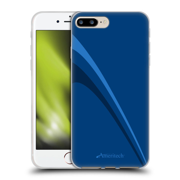 Ameritech Graphics Blue Mono Lines Soft Gel Case for Apple iPhone 7 Plus / iPhone 8 Plus