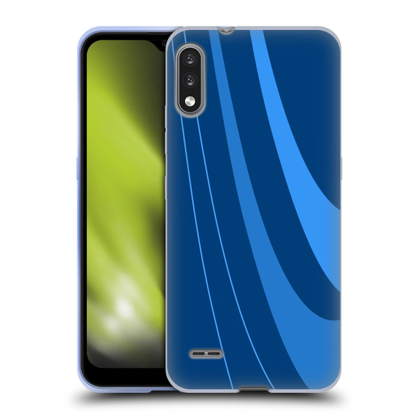 Ameritech Graphics Blue Mono Swirl Soft Gel Case for LG K22