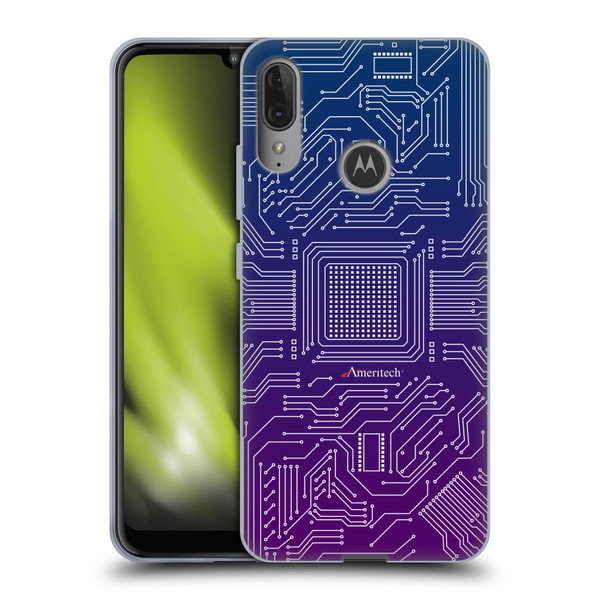 Ameritech Graphics Circuit Board Soft Gel Case for Motorola Moto E6 Plus