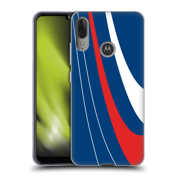 Ameritech Graphics Red And White Swirl Soft Gel Case for Motorola Moto E6 Plus