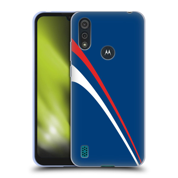 Ameritech Graphics Red And White Lines Soft Gel Case for Motorola Moto E6s (2020)