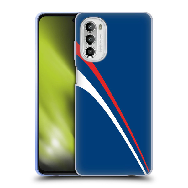 Ameritech Graphics Red And White Lines Soft Gel Case for Motorola Moto G52